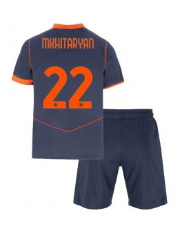 Billige Inter Milan Henrikh Mkhitaryan #22 Tredjedraktsett Barn 2025-26 Kortermet (+ Korte bukser)